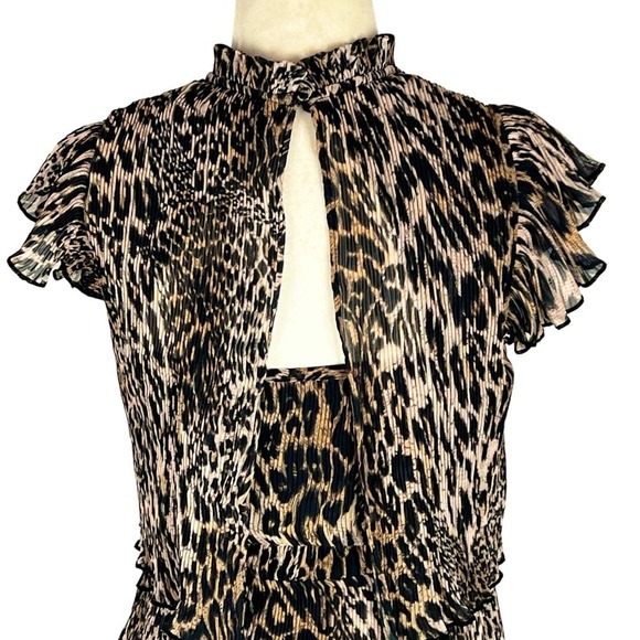 ALL SAINTS ANTHEIA KIKU ANIMAL PRINT TIERED MINI DRESS NWT WOMEN'S SIZE 2 - Picture 10 of 16